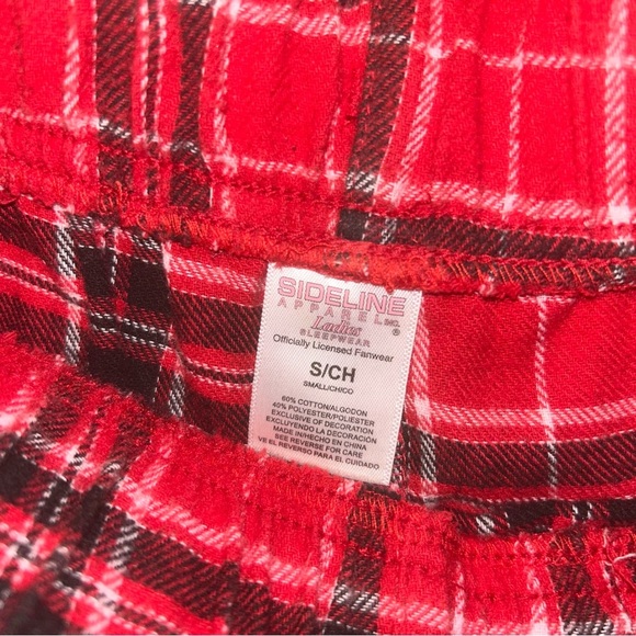 Ladies Georgia Bulldogs red flannel plaid pajama lounge pants size Small - Picture 4 of 4